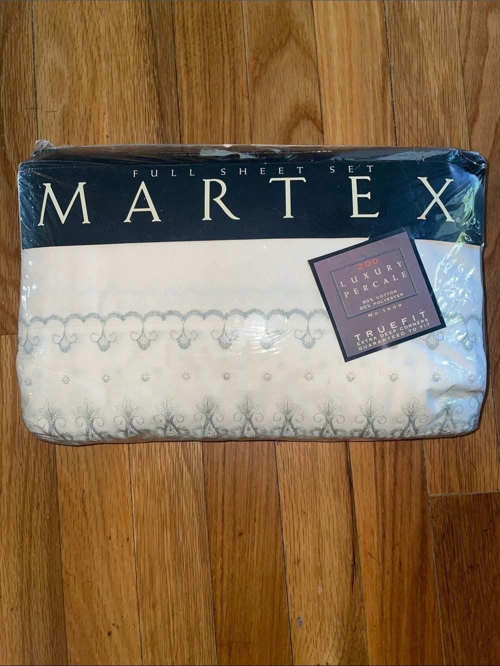 NWT MARTEX Danielle Lace Sage. 1996-1998. Full Sheet Set.  Vintage.